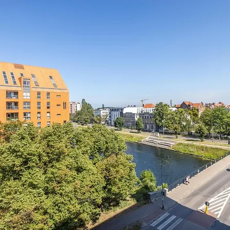 Centrum Blisko Starego Miasta Z Widokiem Na Rzeke 格但斯克